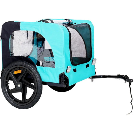 Light Green Foldable Pet Jog Stroller Carrier Bike Trailer