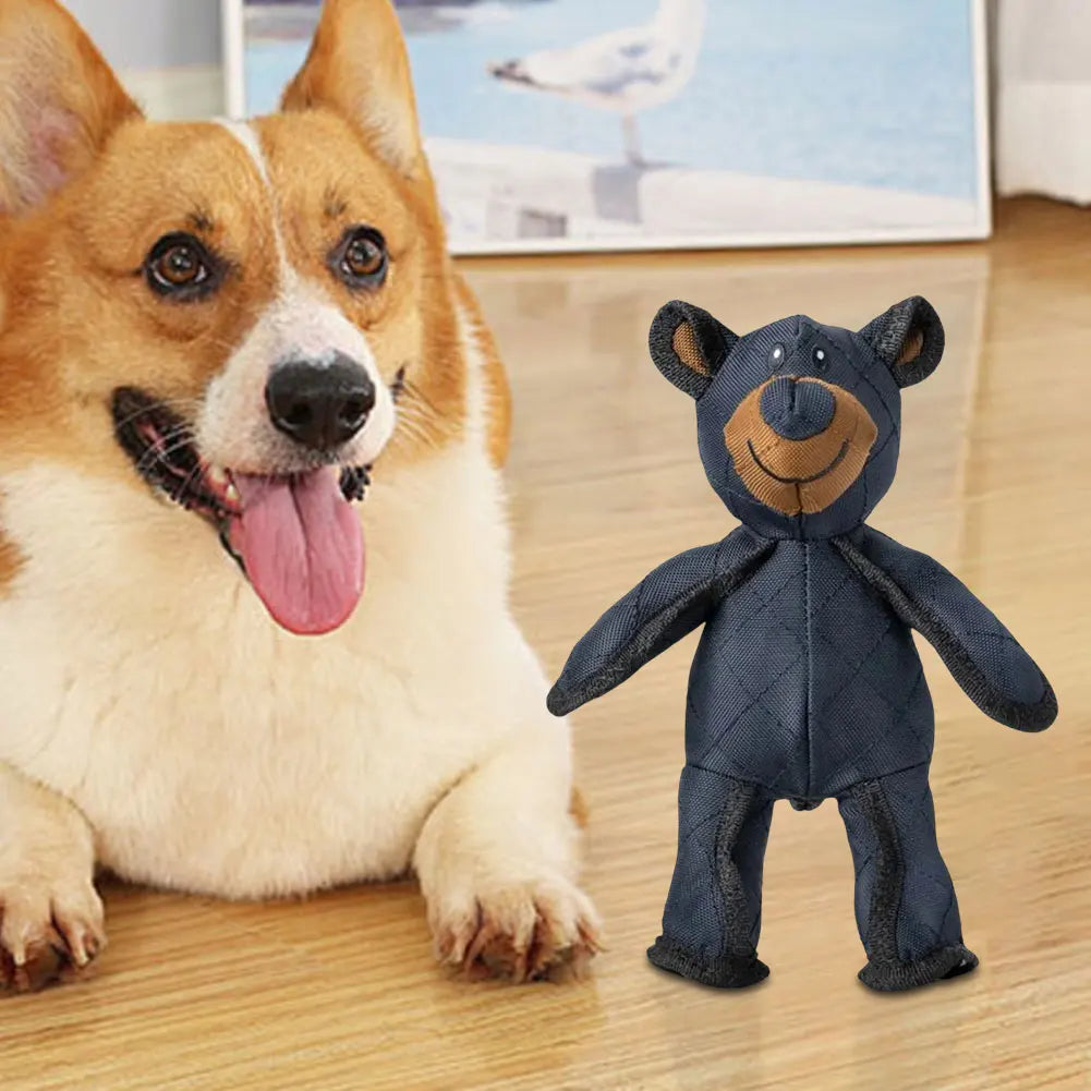Mighty Bear Plush Interactive Dog Toy With Sound Teeth