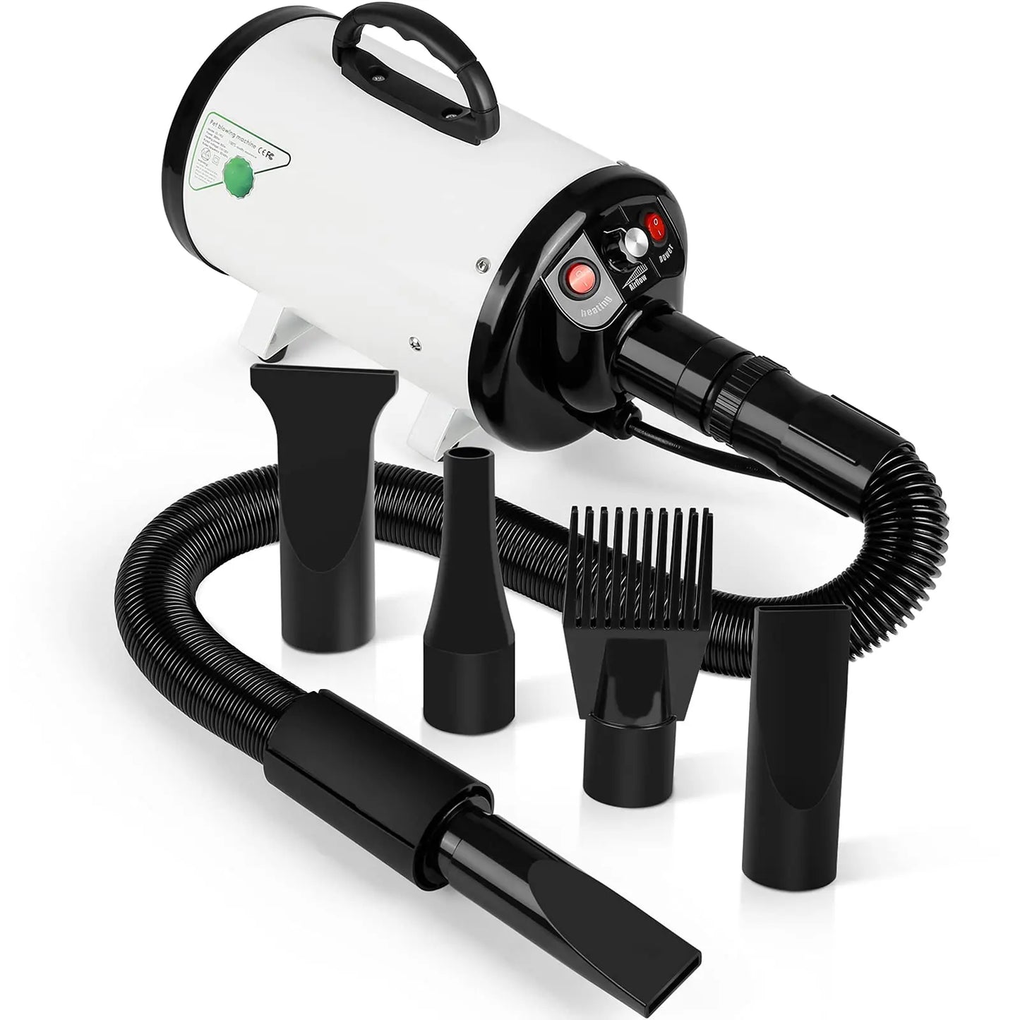 Dog Hair Dryer 3.8HP 2800W Pet Grooming Blower With Heat And Adjustable Speed