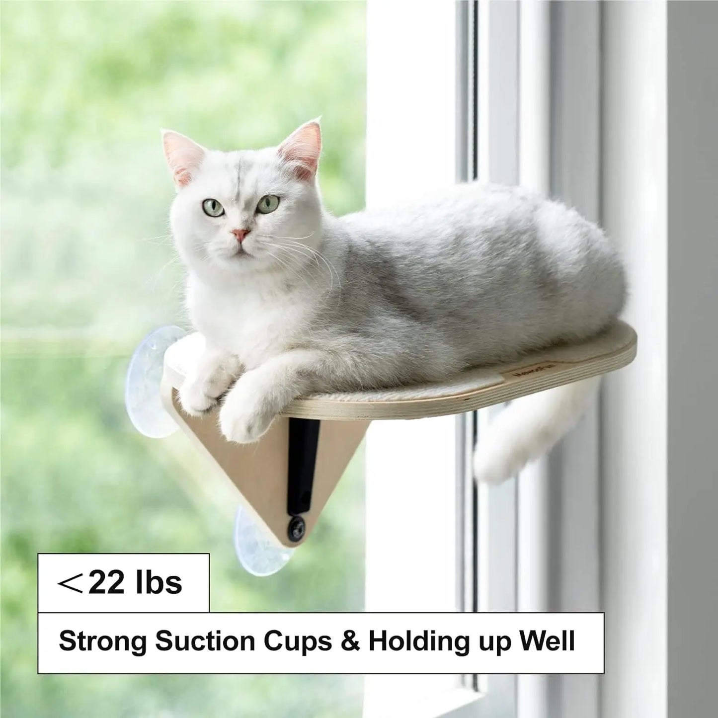 MEWOOFUNCN Cat Window Perch Hammock With Climbing Steps And Scratching Post