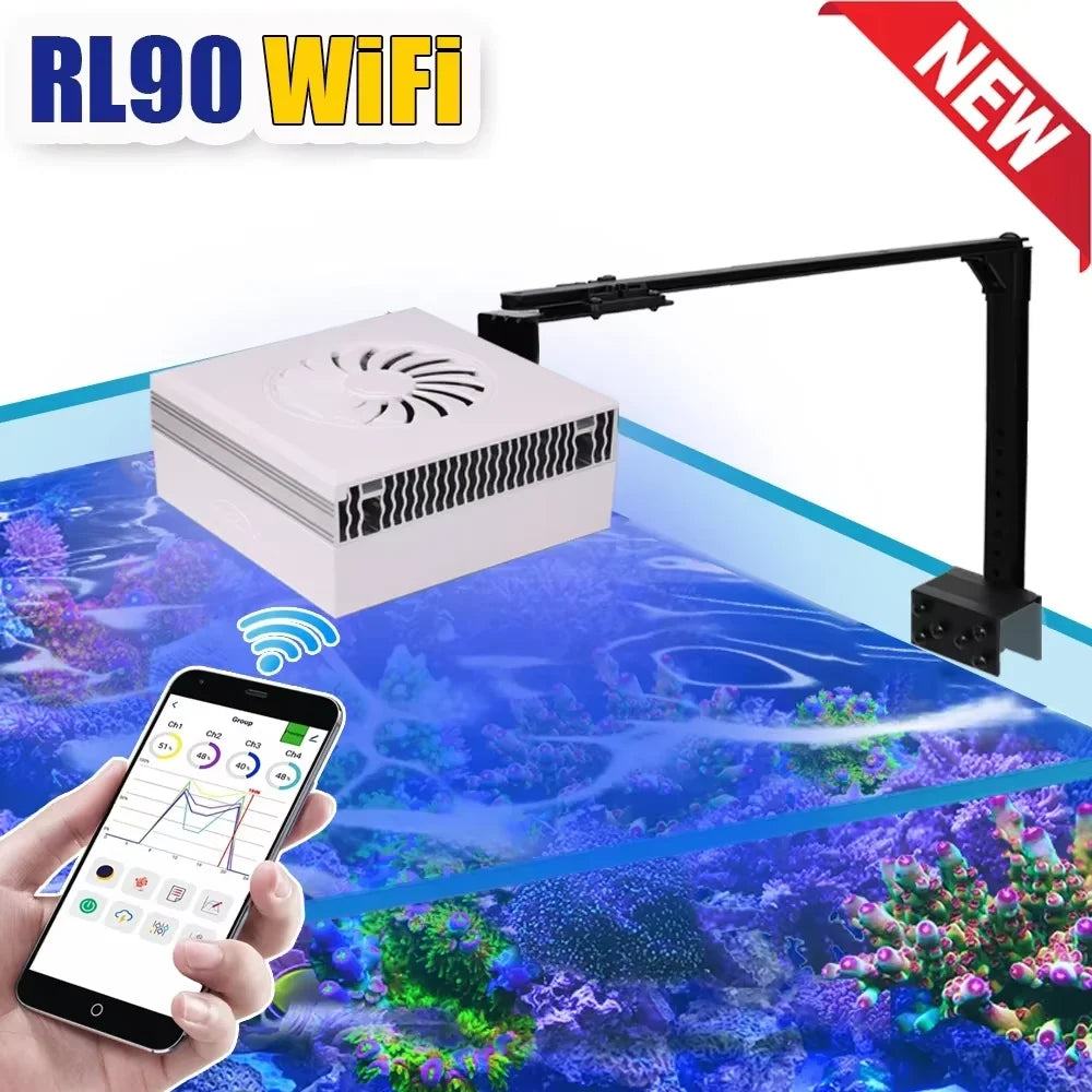 PopBloom RL90 WiFi 100W LED Light For Coral Reef Aquariums