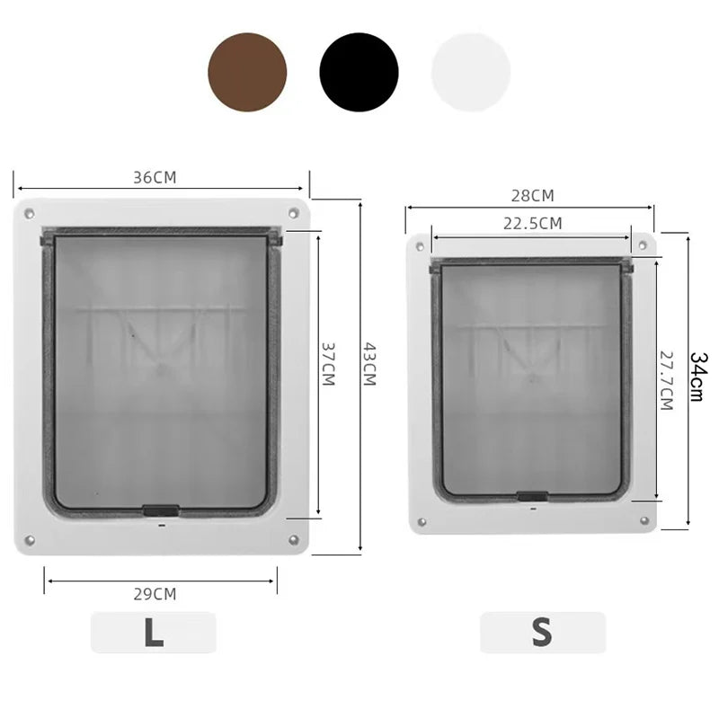 Otmagelu Lockable Dog Door With Privacy Flap For Safe Pets