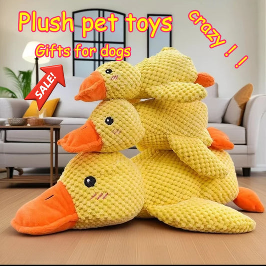Duck Squeaky Plush Dog Toy Calming Sleep Aid For Puppies