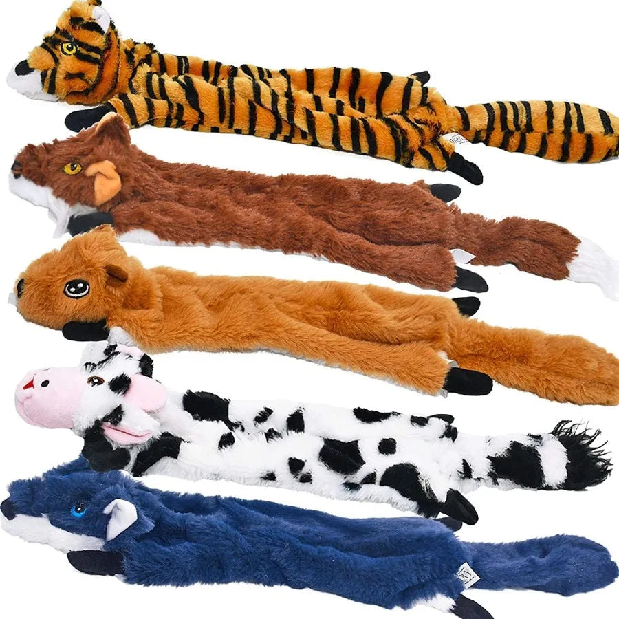 Plush Dog Squeaky Toys 5 Pack for Large and Medium Dogs
