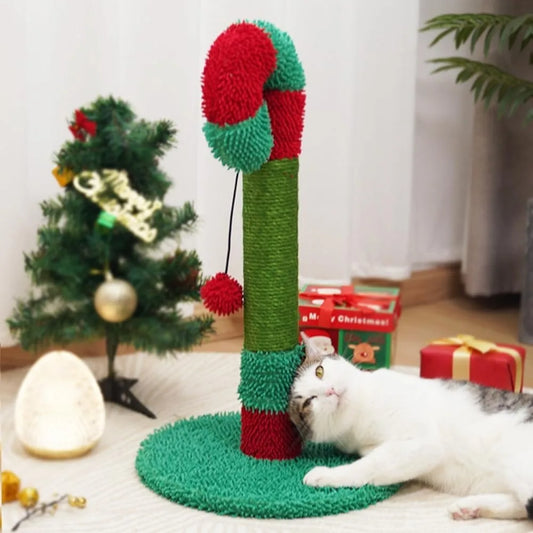 Christmas Cat Scratch Pillar Durable Decompression Toy
