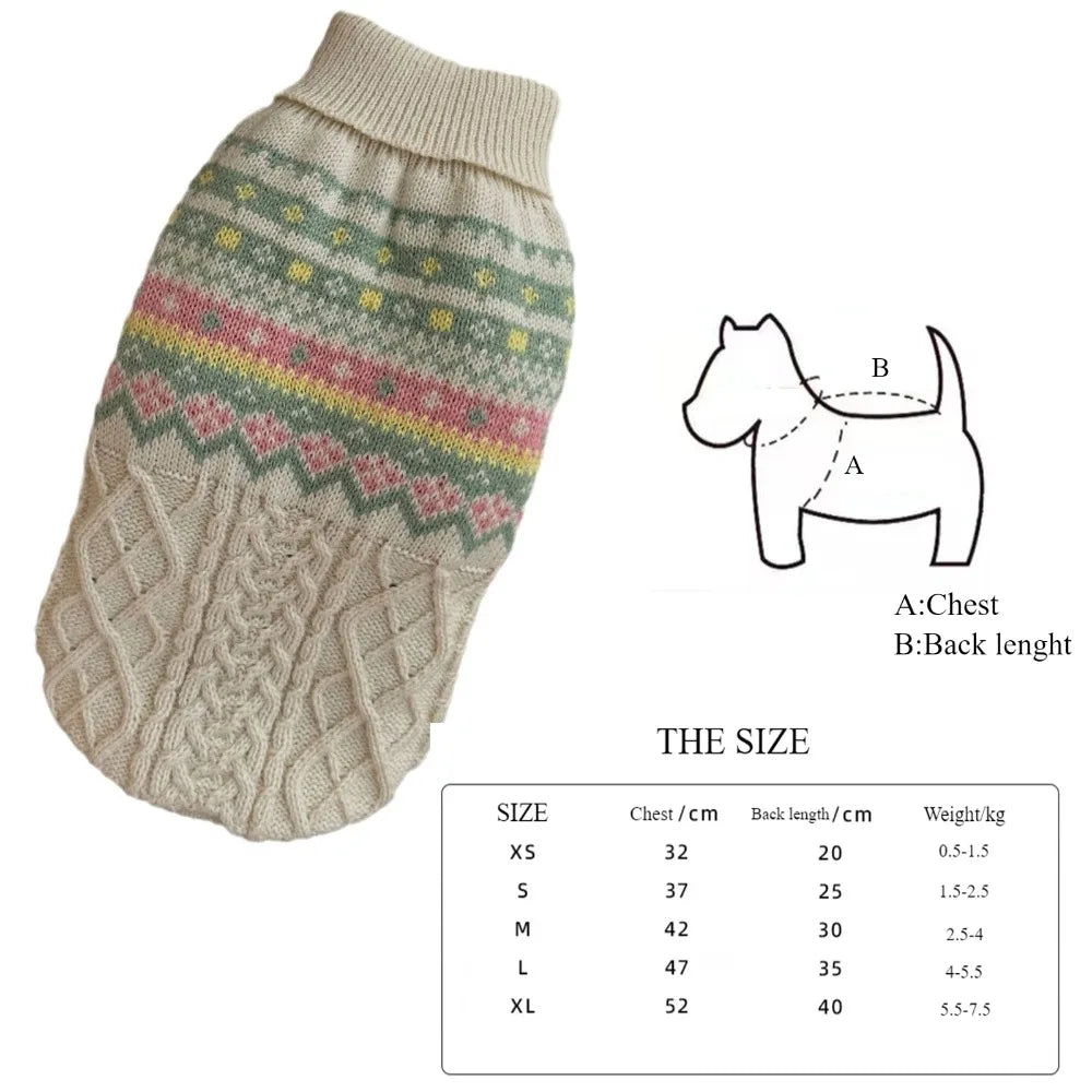 Autumn Winter Knitted Sweater for Small Dogs and Cats
