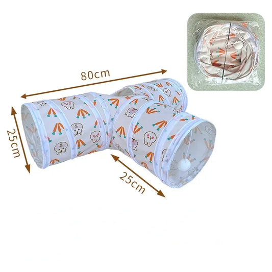 Foldable Tunnels Hideout for Guinea Pigs and Rabbits
