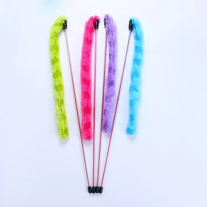Funny Plush Cat Stick Feather Interactive Toy For Cats