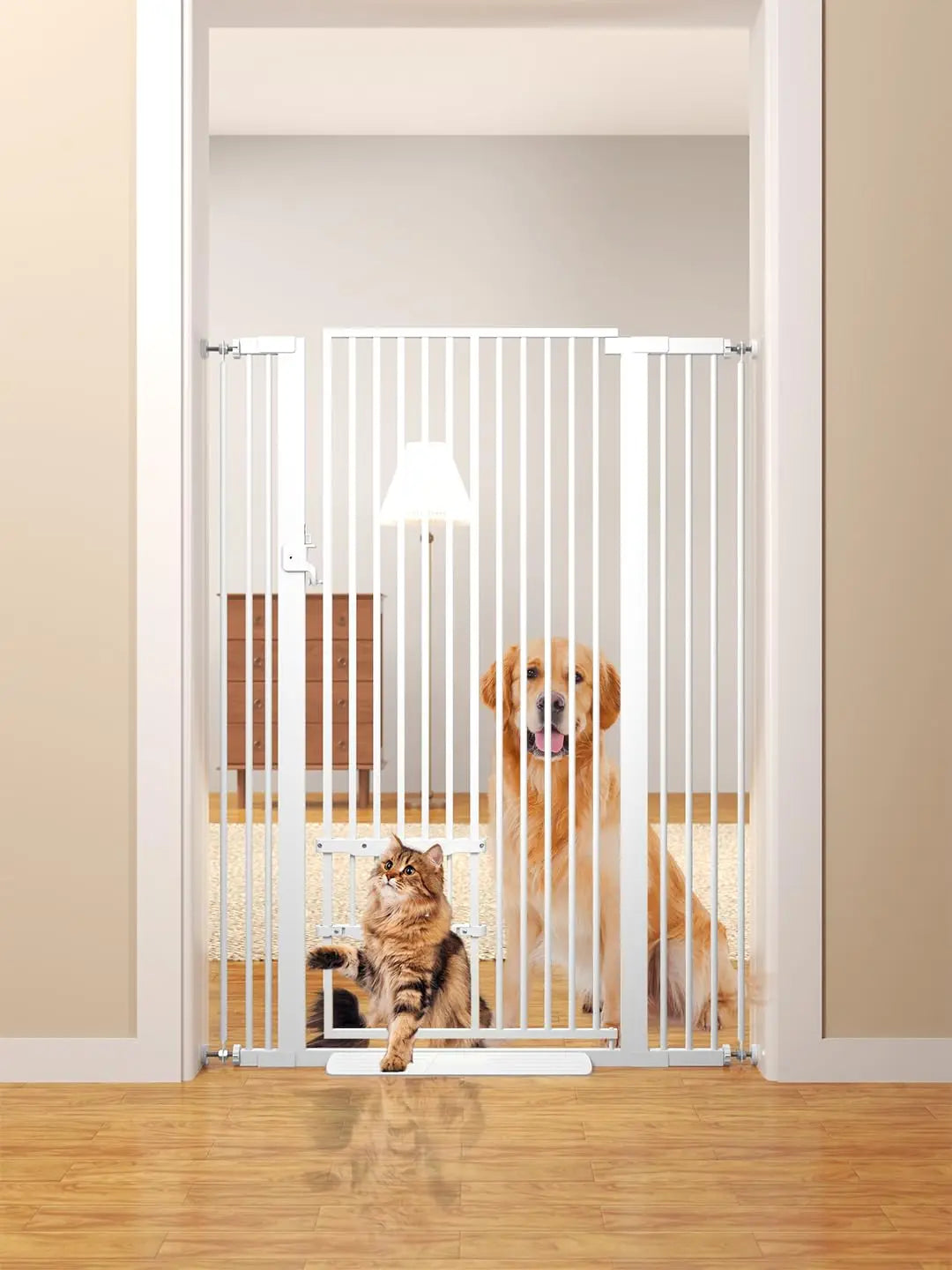 Ufsagcg Extra Tall Cat Gate With Small Pet Door Indoor