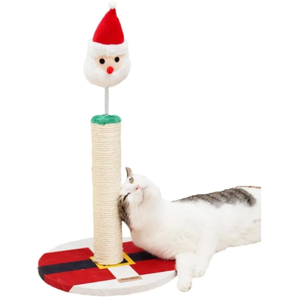 Christmas Cat Scratch Pillar Durable Decompression Toy
