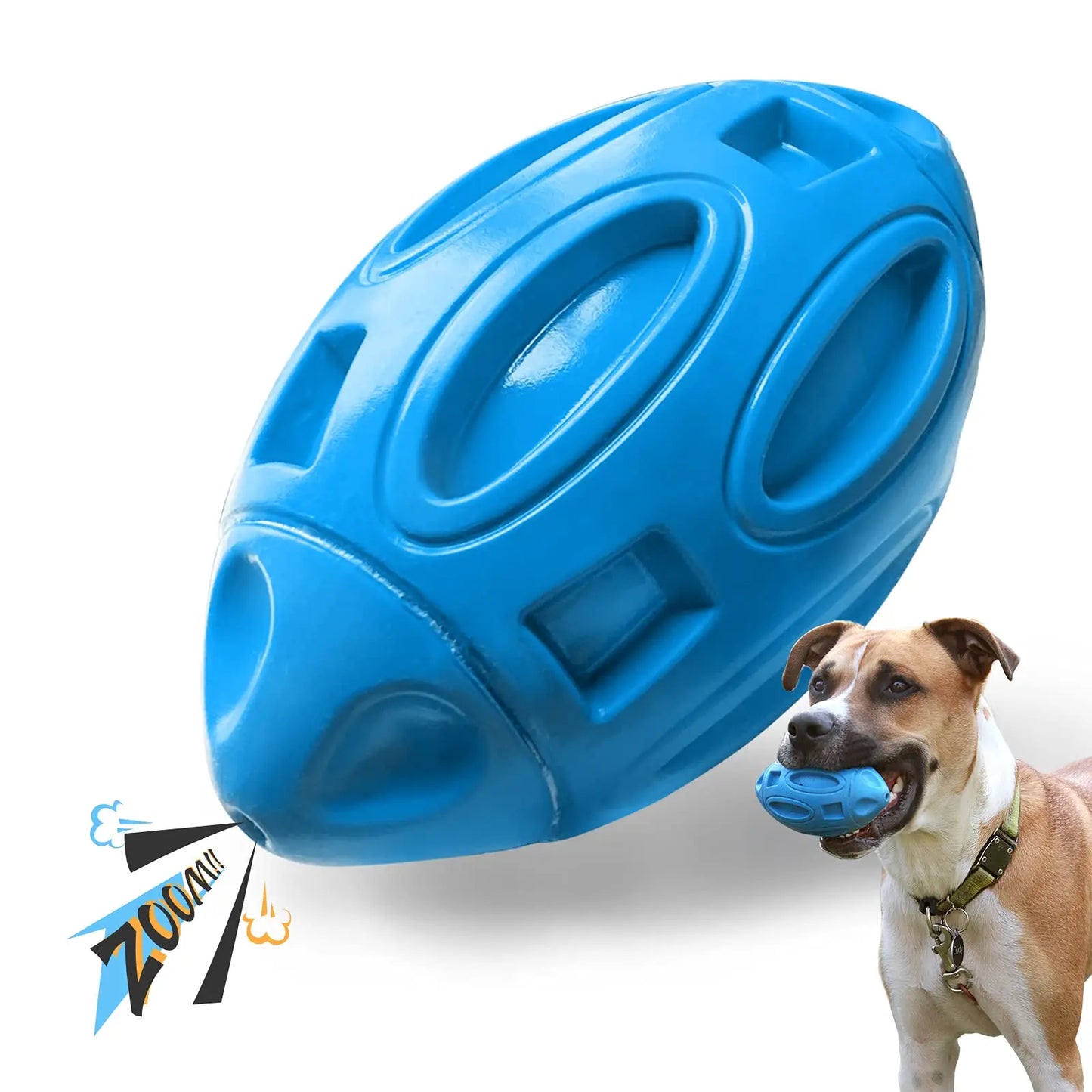 High-concerned Squeaky Tough Dog Chew Ball Indestructible Rubber Toy