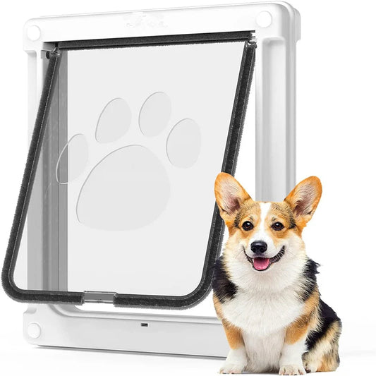 Otmagelu Lockable Dog Door With Privacy Flap For Safe Pets