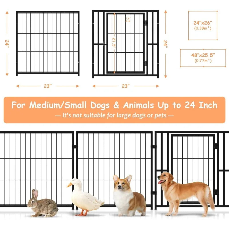 Small Dog Crate Indoor Kennel Heavy Duty Pet Cage 24 Inch