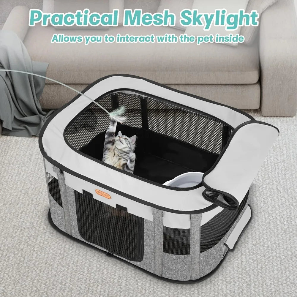 Closure Foldable Pet Playpen for Cats and Puppies Travel