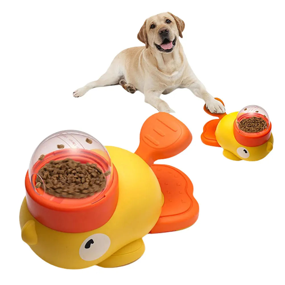 Dog Interactive Slow Feeder Cartoon Duck Design Puzzle Toy