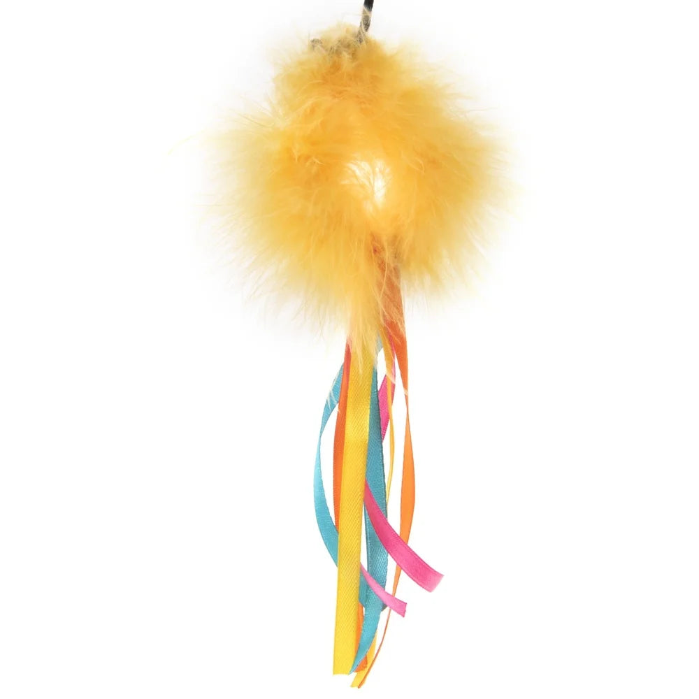 Scratch N Spin Carpet Cat Scratching Post With Interactive Wand