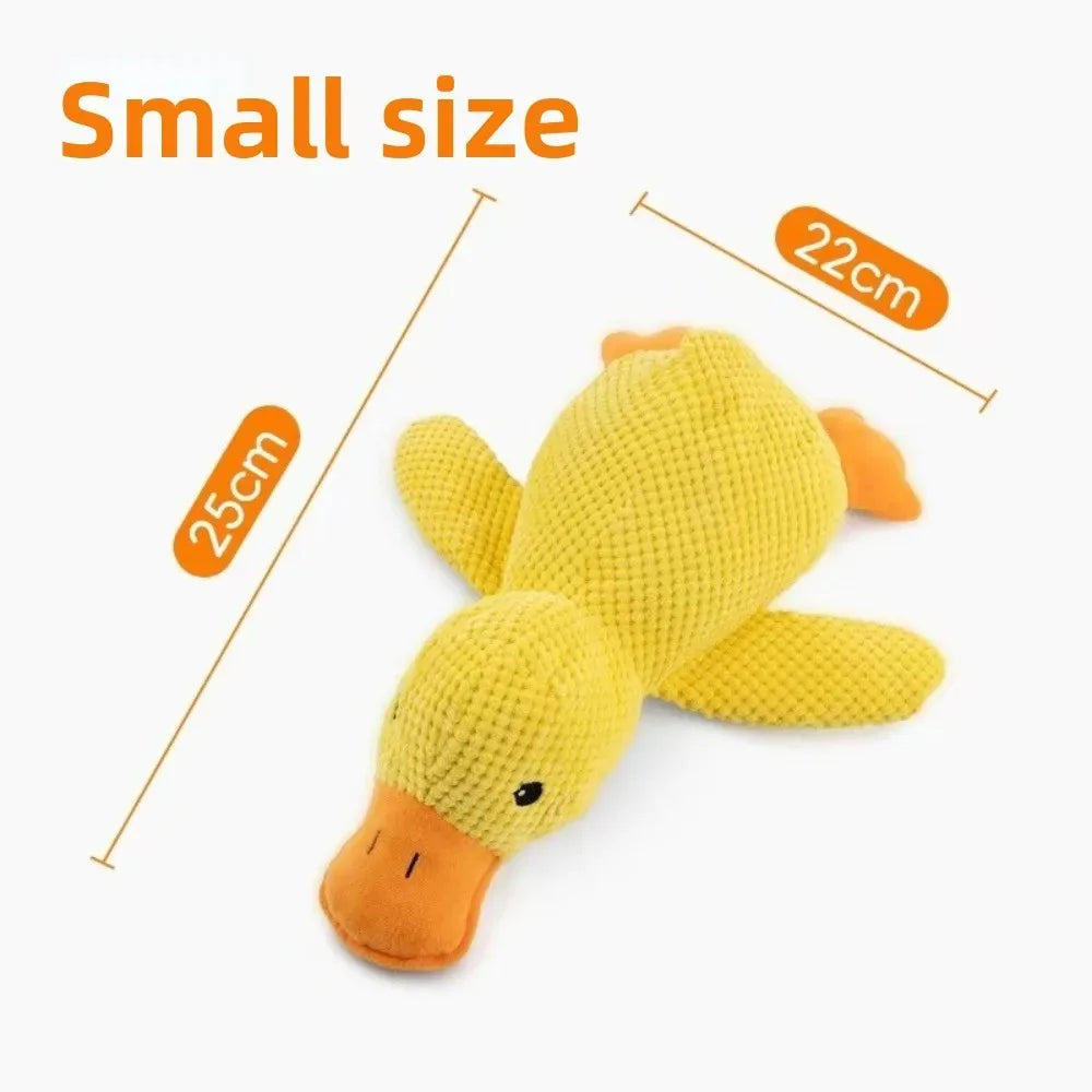 Duck Squeaky Plush Dog Toy Calming Sleep Aid For Puppies