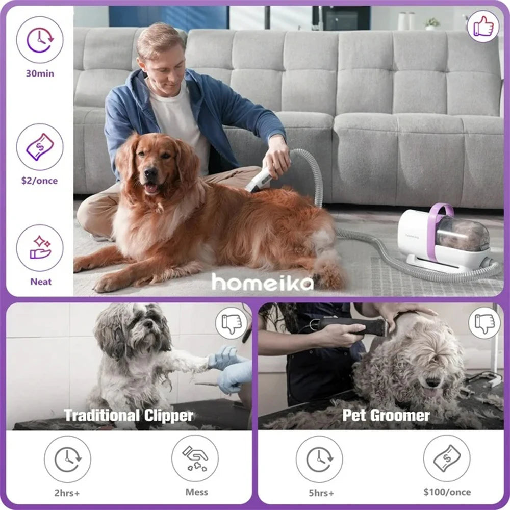 Homeika Pet Grooming Kit with Vacuum and Nail Grinder