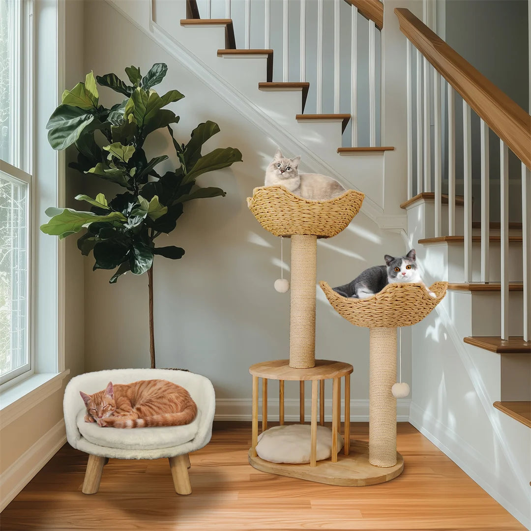 Cat Climbing Tree 3 Tier Activity Center For Indoor Kittens