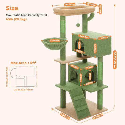 PAWZ Road Cat Tree With Four Levels Sisal Scratching Posts