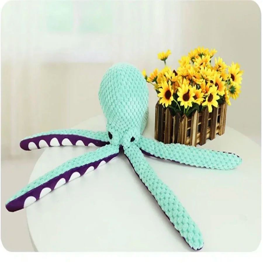 Interactive Plush Octopus Dog Toy for Boredom Relief