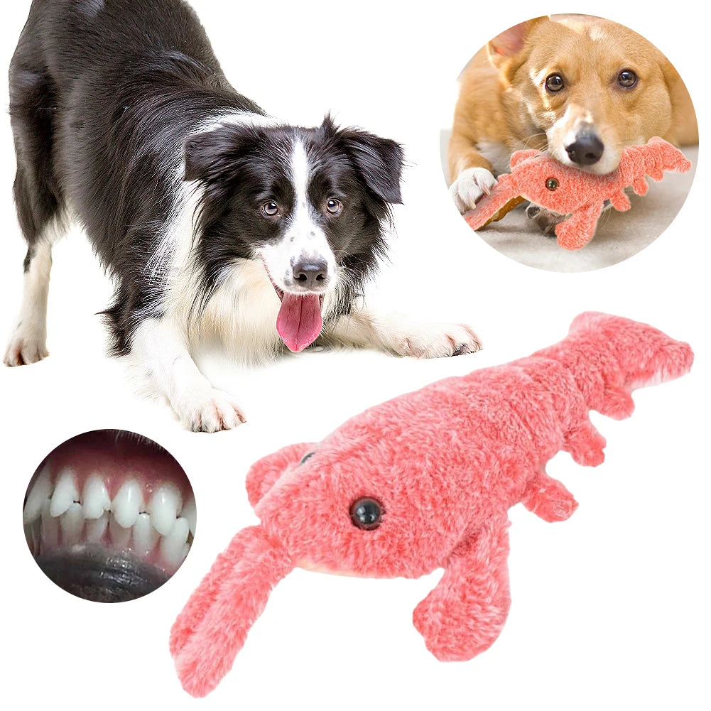 Shunmaii Interactive Plush Dog Toy Jumping Moving Teething Toy