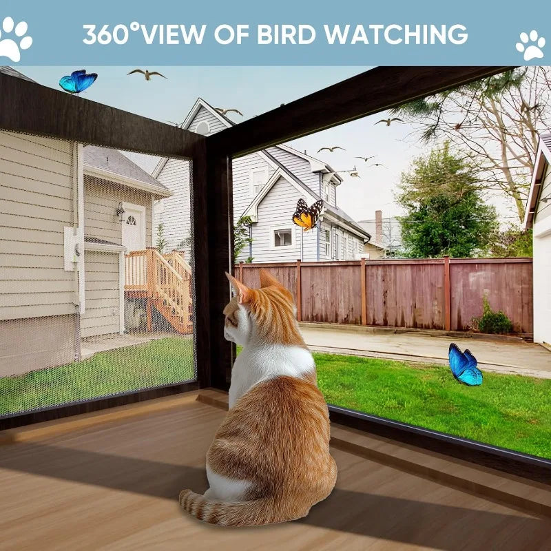 Cat Window Perch Catio With Bugproof Mesh Hung Frames