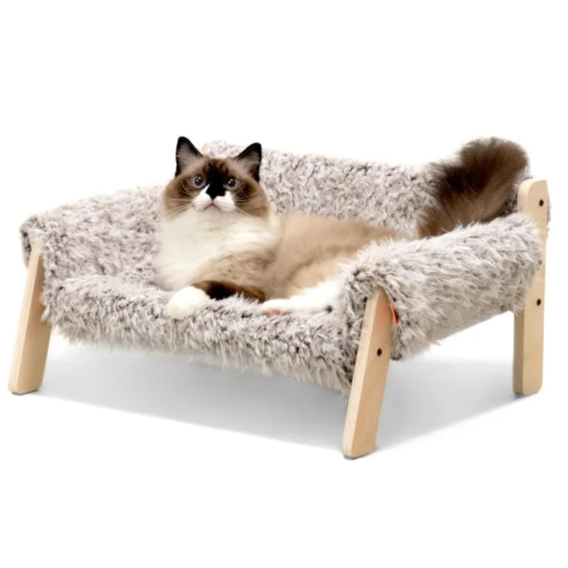 Mewoofun Large Soft Cat Bed with Removable Cover 56x45cm