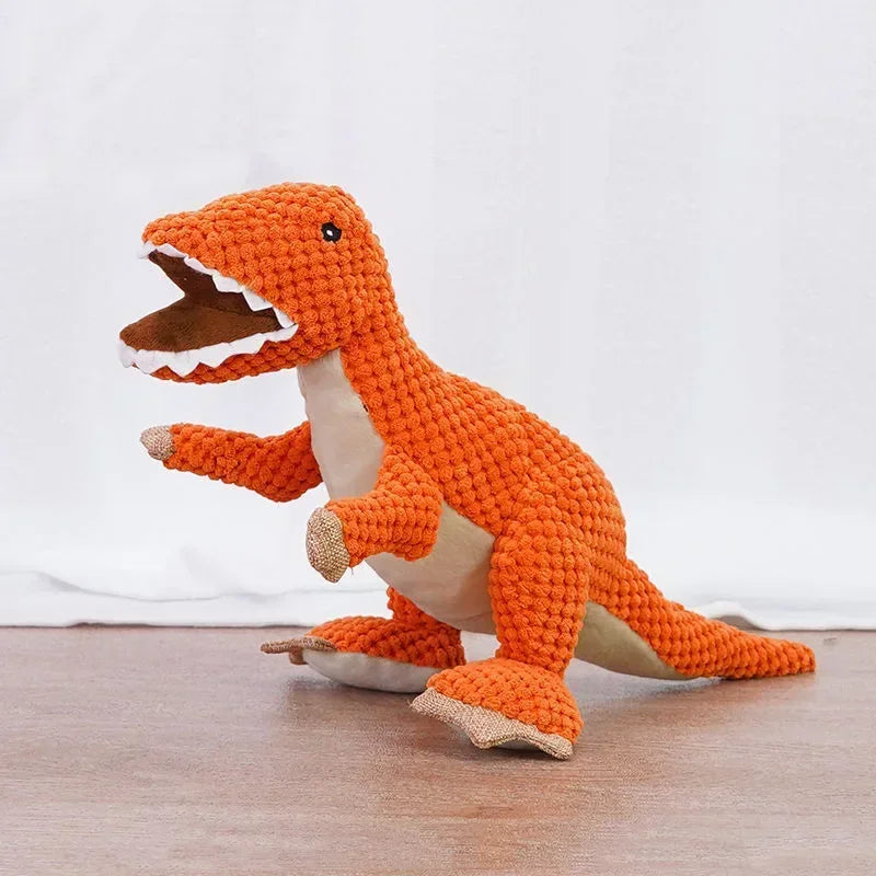 Hign-concerned Squeaky Plush Dog Toys Lion Dinosaur