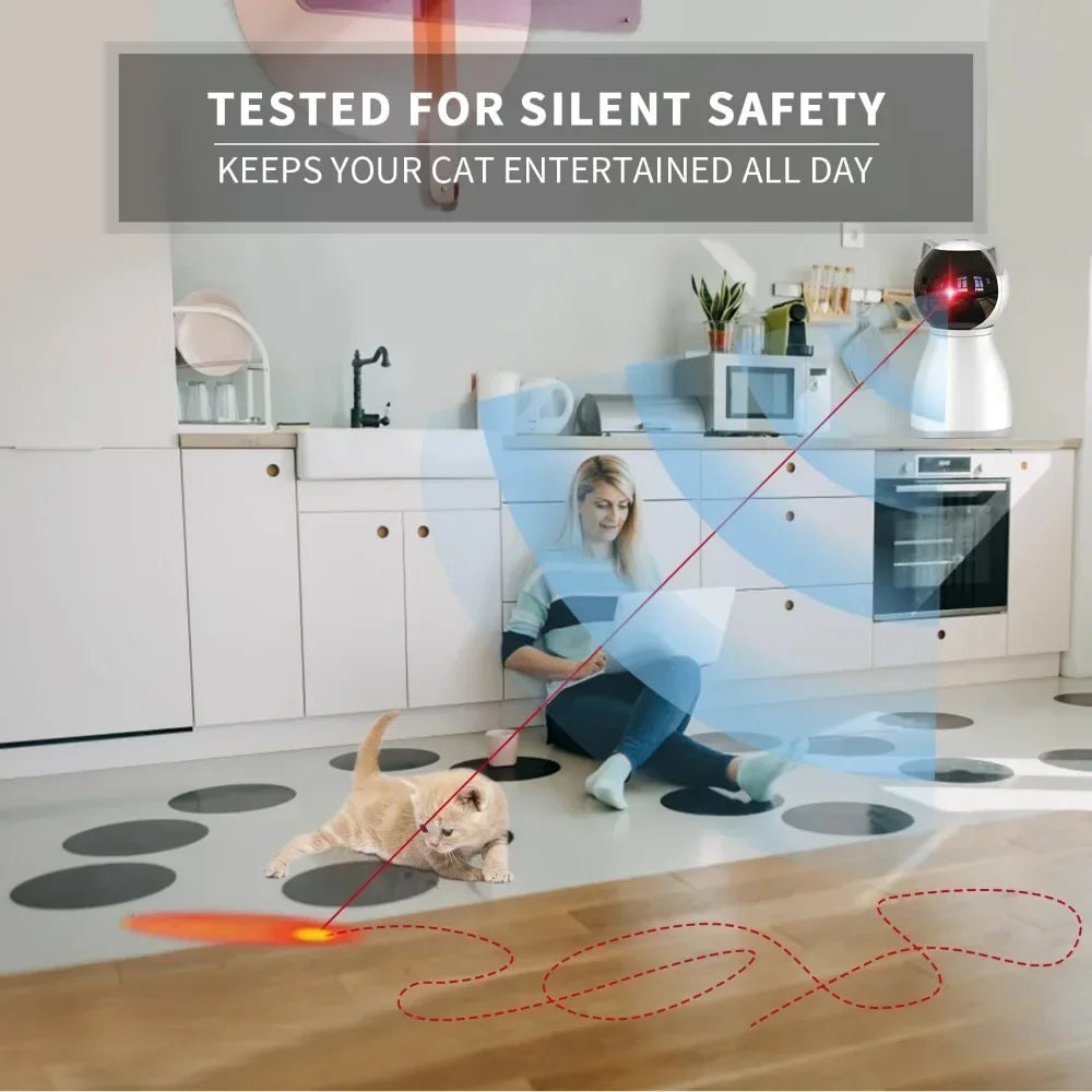 Automatic Random Trajectory Laser Cat Toy for Indoor Fun