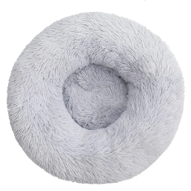 NONECN Round Plush Pet Bed Fleece Dog Cat Cozy Bed