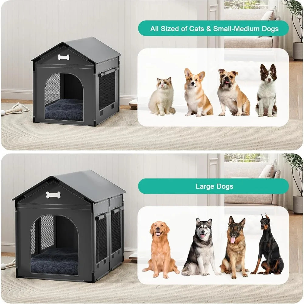 Indoor Dog House Kennel Bed Mat Cushion Winter Warm