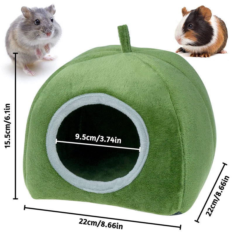 Nonecn Hamster House Small Animal Nest Warm Cotton Bed