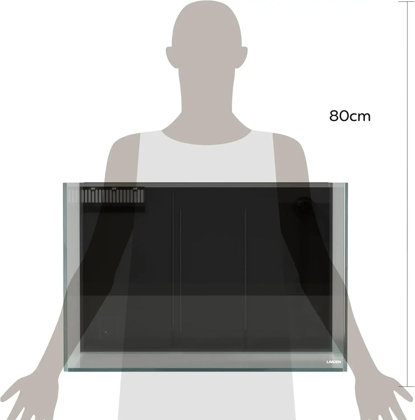 XMSJ Ultraclear Rimless LowIron Aquarium Tank Rear FiltrationModule System Premium