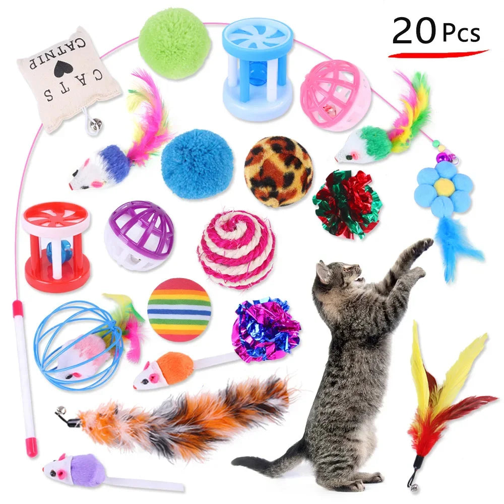 DualPet Kitten Toys Variety 20 Piece Cat Toy Set For Cats