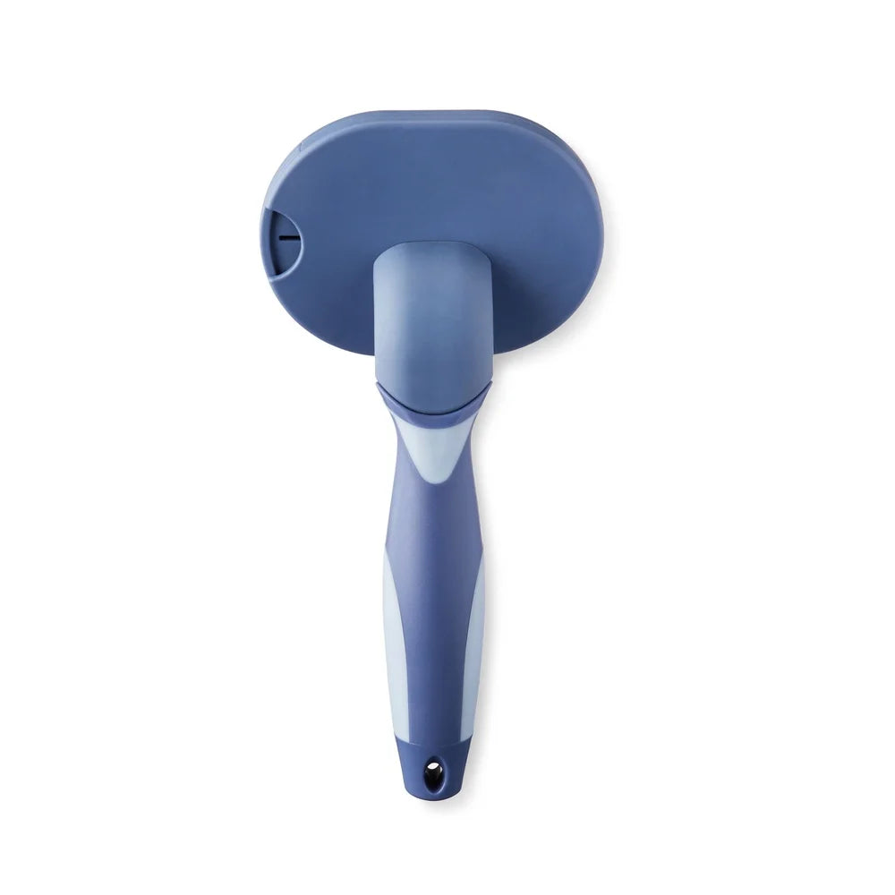 Pet Slicker Brush with Built-in Cleaning Comb Dogs Ergonomic Design Reduces Tangles and Mats Keeps Coat Shiny and Smooth