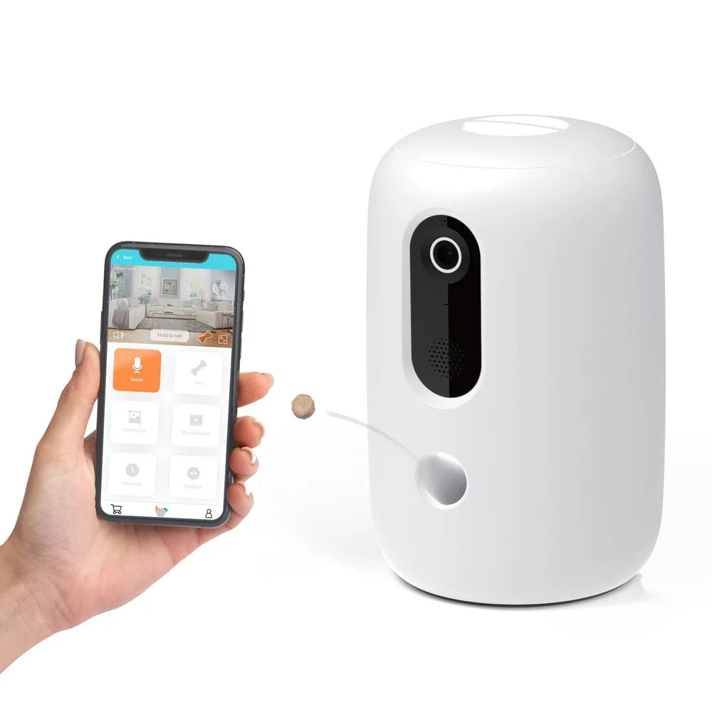 App Enabled Automatic Pet Treat Dispenser With HD Camera