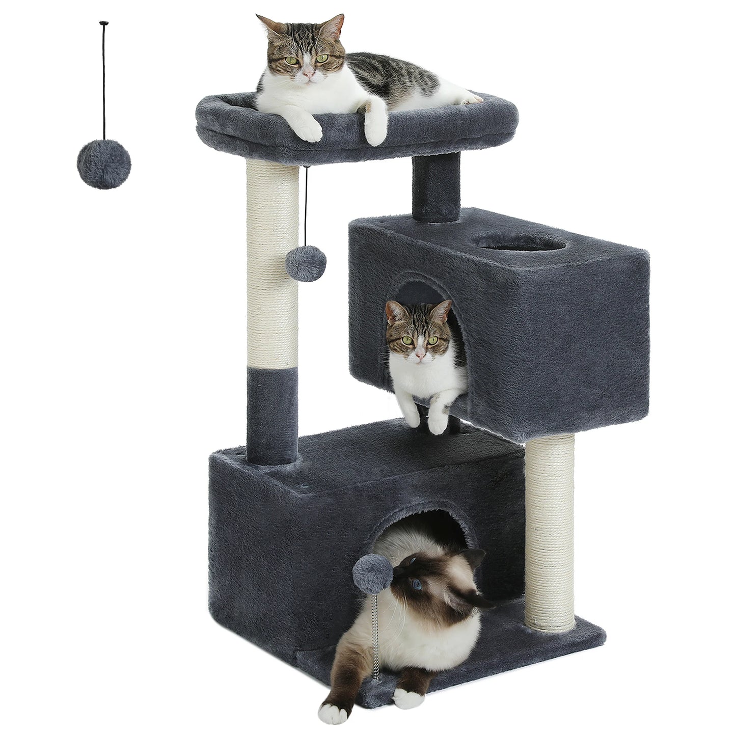 PAWZ Road Cat Tree Tower With Top Perch Interactive Ball