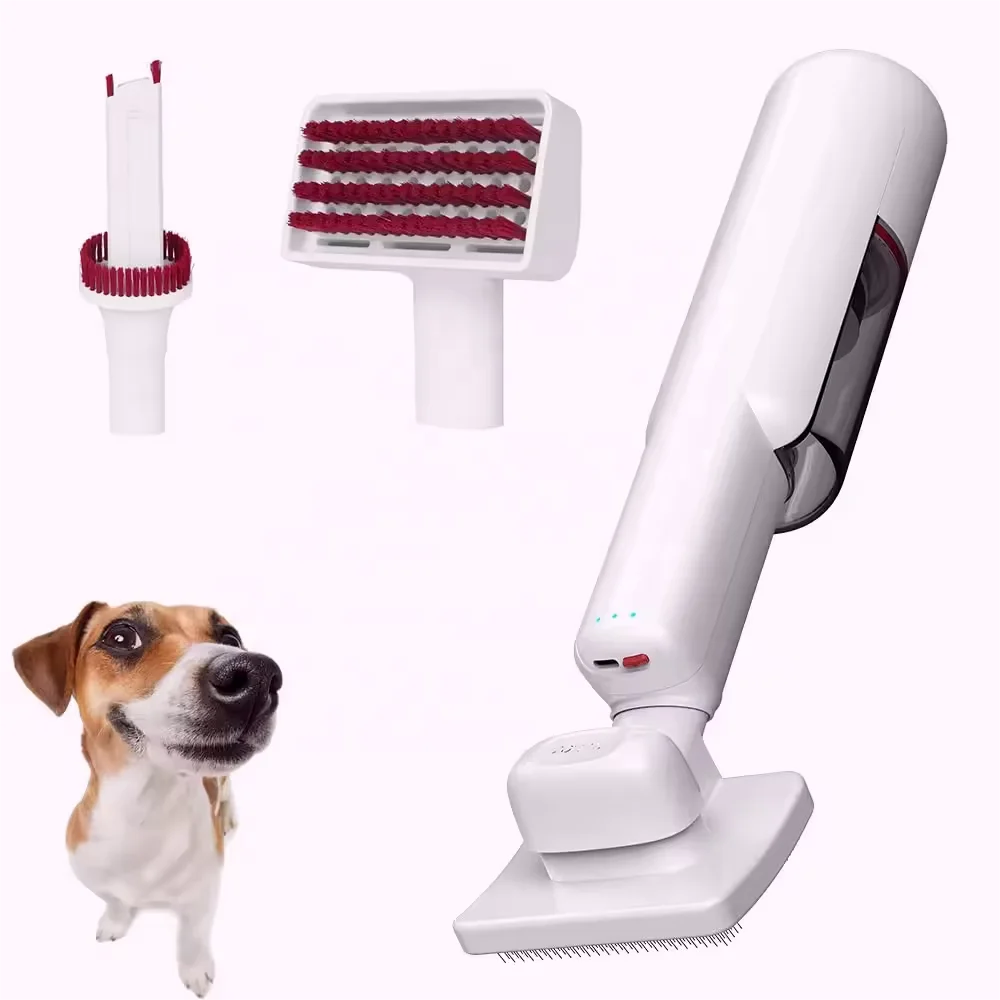 Pet Grooming Vacuum Cleaner Brush Kit for Dogs and Cats