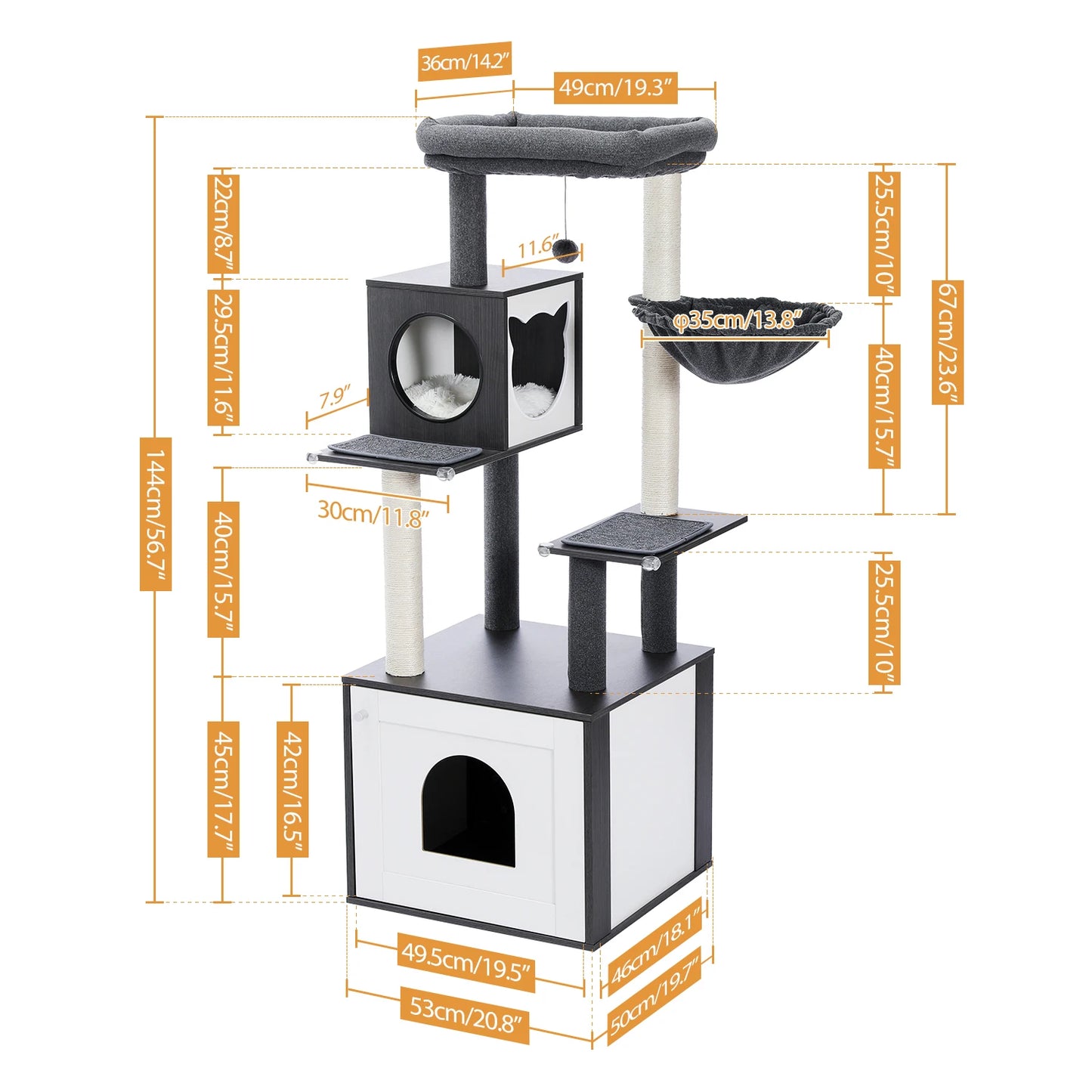 PAWZ Road Multi Level Cat Tree Indoor Tower