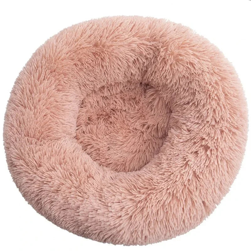 NONECN Round Plush Pet Bed Fleece Dog Cat Cozy Bed