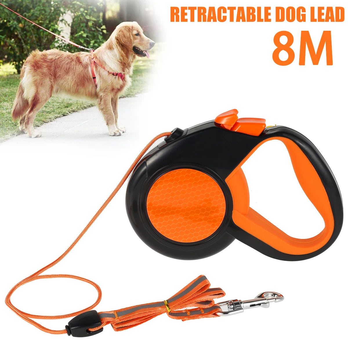 Willstar Retractable Dog Leash With Reflective Tape