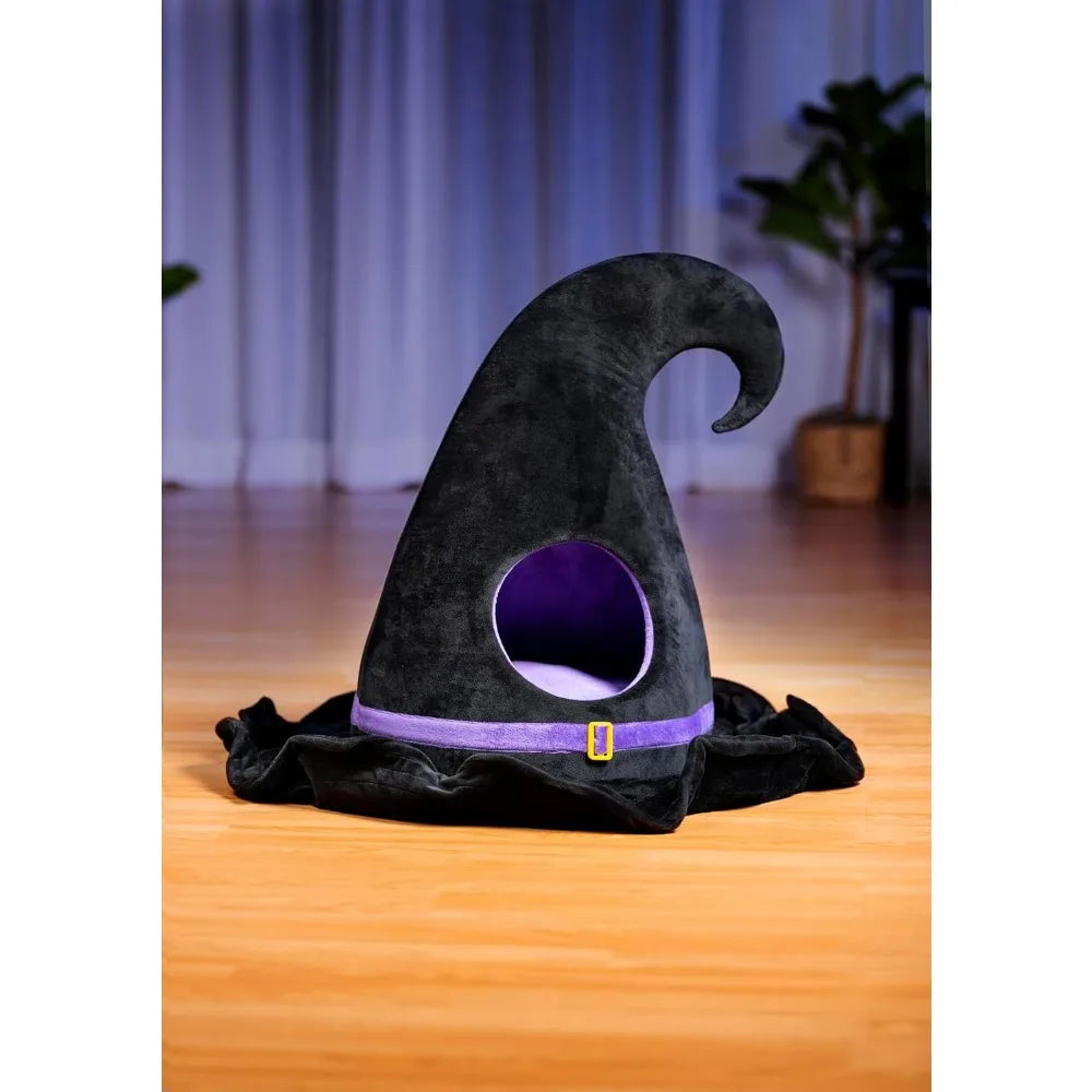 haunted witch hat hideaway halloween pet bed