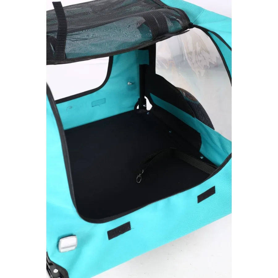 Light Green Foldable Pet Jog Stroller Carrier Bike Trailer