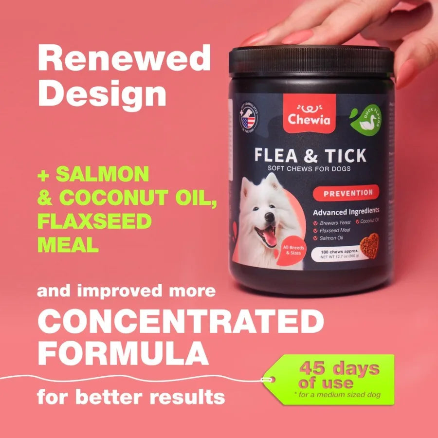 Natural Dog Flea and Tick Treatment Chews for Prevention