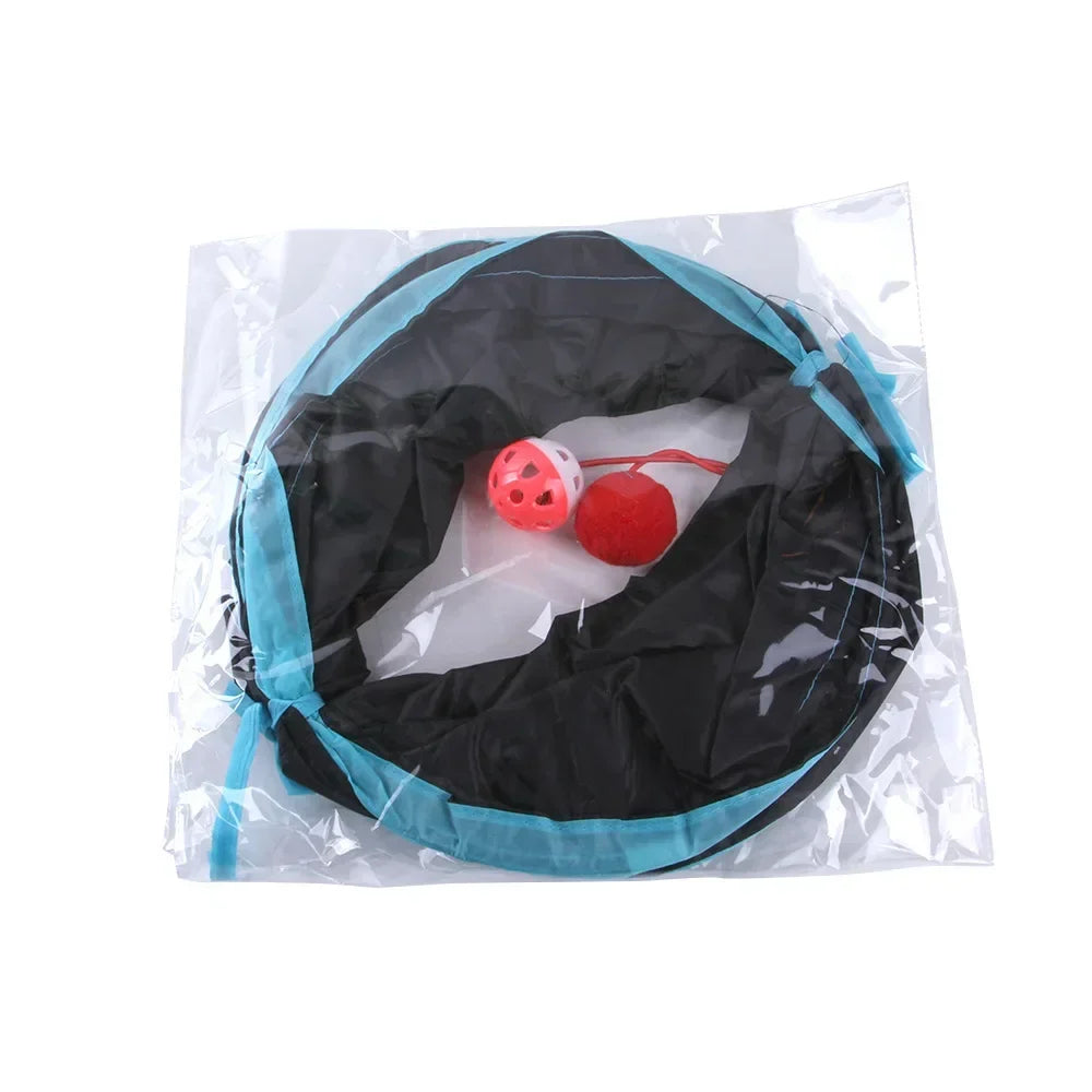 Foldable Cat Tunnel Toy for Indoor Play Breathable