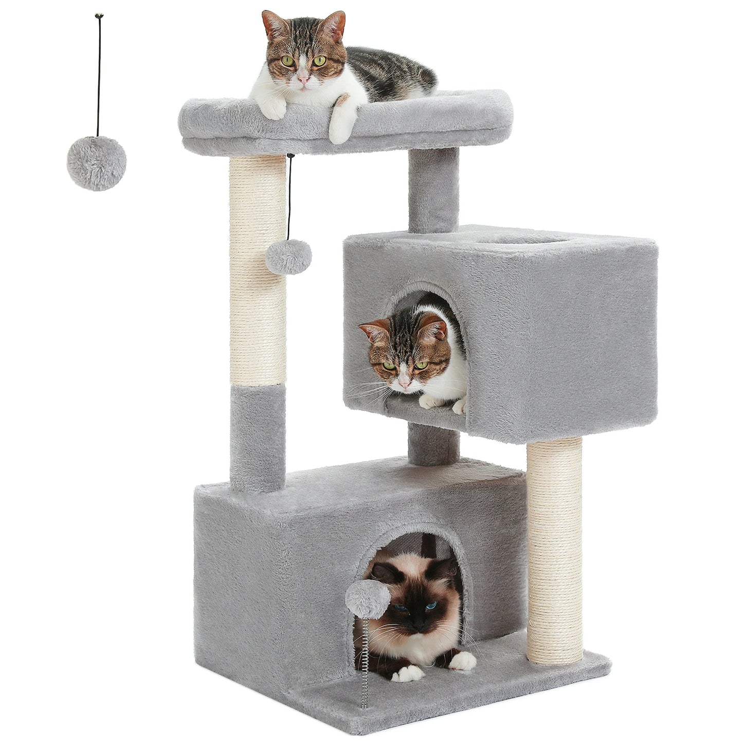 PAWZ Road Cat Tree Tower With Top Perch Interactive Ball
