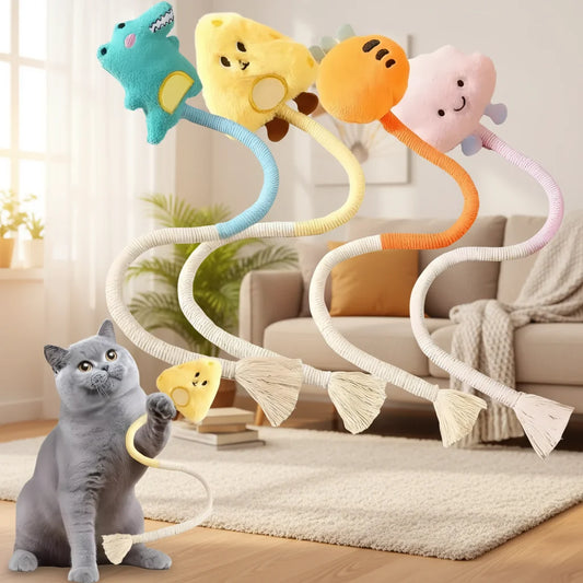 Cat Scratcher Rope Toy Cotton Rope Bite Resistant Chew Toy Cat Puzzle