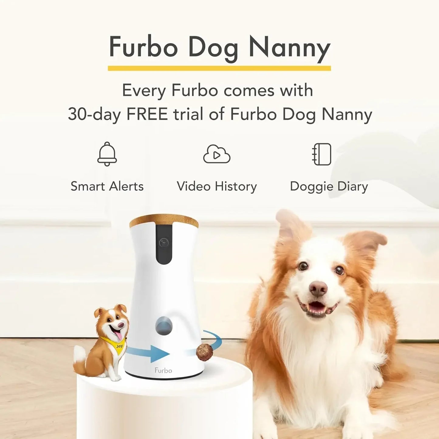 Furbo 360 Degree Dog Camera With Treat Toss Night Vision