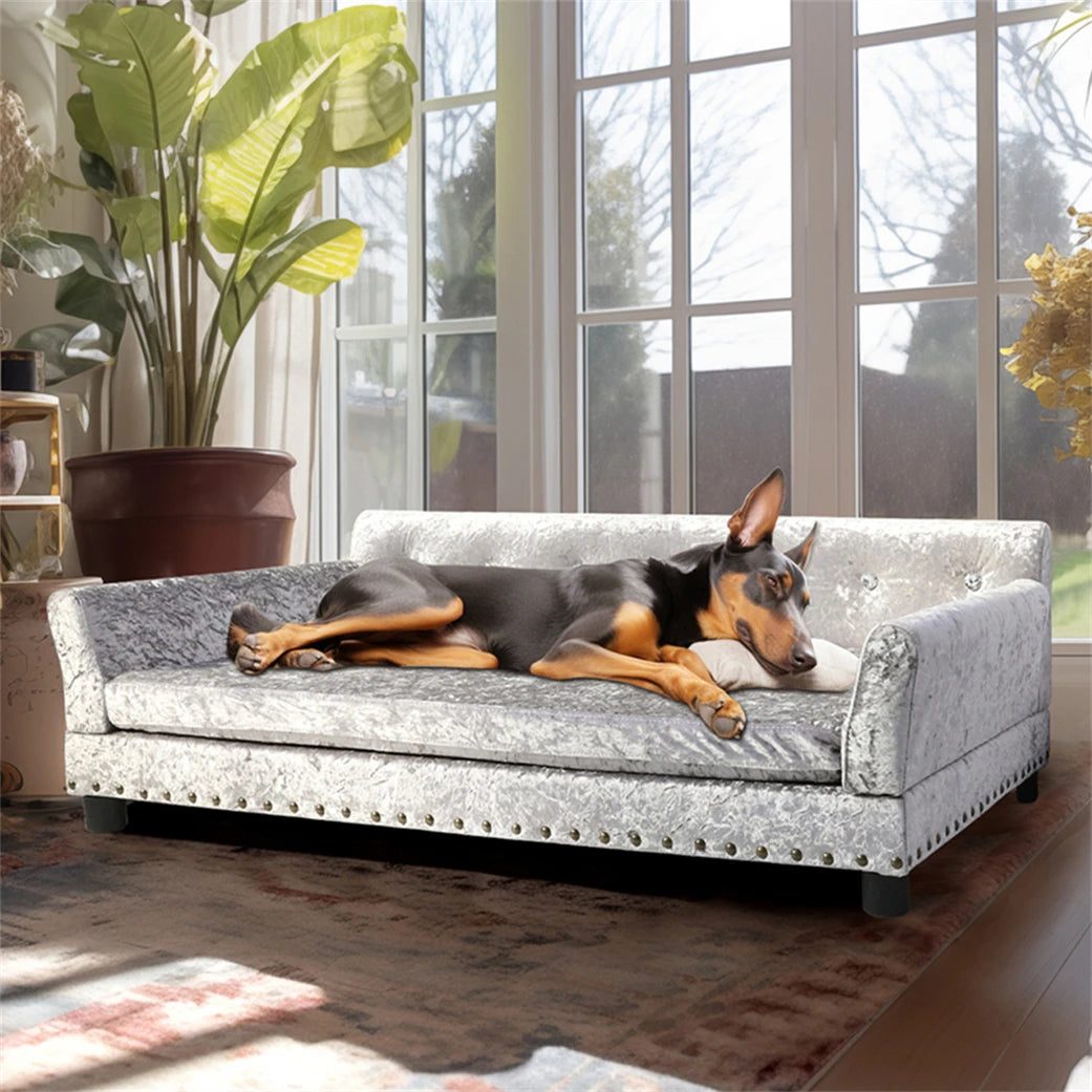 BORWARTC Heavy Duty Pet Sofa Bed Raised Dog And Cat Couch